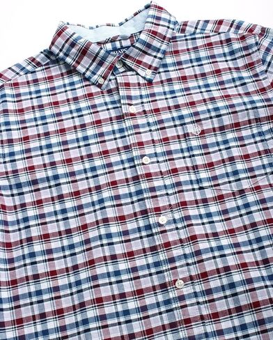 قميص رجالي من Chaps - قميص أكسفورد مريح ومطاط بأزرار سفلية - قميص قطني كاجوال بأكمام طويلة للرجال (M-4XL) in Kuwait