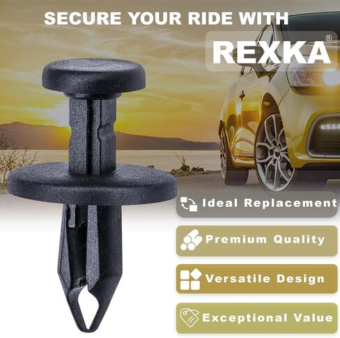 Rexka 40pcs M7.0x20 Fender Liner Side Radiator Shield Push Pin Retainer Clip 6506132AA for Chrysler 300 200 Sebring Dodge Charger Challenger Durango Magnum Stratus Jeep Wrangler Grand Cherokee in Saudi Arabia