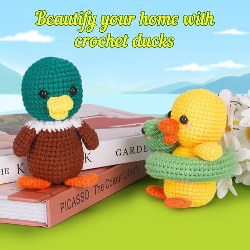 ekaus Crochet Kit for Beginners, Crochet Starter Kit with Step-by-Step Video Tutorials, Crochet DIY Knitting Supplies for Adults Kids, Crochet Rabbits(45%+ Yarn) in Saudi Arabia