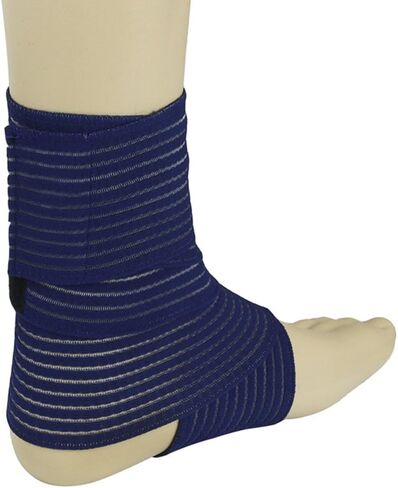 BXT Elastic Breathable Wrap Ankle Support Brace Compression Knee Elbow Wrist Ankle Hand Support Wrap Sports Bandage Strap with Hook & Loop Fastener Straps(A PIECE) in Saudi Arabia