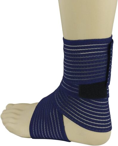 BXT Elastic Breathable Wrap Ankle Support Brace Compression Knee Elbow Wrist Ankle Hand Support Wrap Sports Bandage Strap with Hook & Loop Fastener Straps(A PIECE) in Saudi Arabia