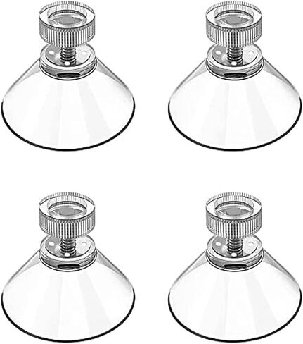 خطافات كأس الشفط M4 لولبية شفط كأس الشفط، خطاف لولبي بلاستيكي، وسادات مصاصة بلاستيكية، خطافات لولبية، كؤوس شفط شفافة 40 مم لجدار الحمام، باب زجاجي، نافذة 4 قطع in Kuwait