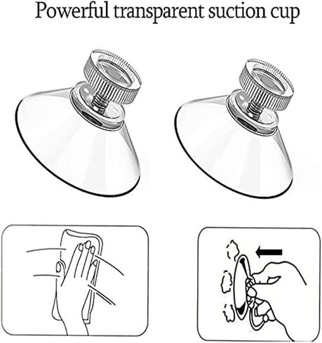 خطافات كأس الشفط M4 لولبية شفط كأس الشفط، خطاف لولبي بلاستيكي، وسادات مصاصة بلاستيكية، خطافات لولبية، كؤوس شفط شفافة 40 مم لجدار الحمام، باب زجاجي، نافذة 4 قطع in Kuwait