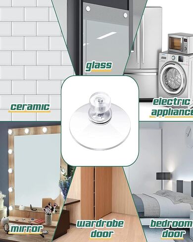 خطافات كأس الشفط M4 لولبية شفط كأس الشفط، خطاف لولبي بلاستيكي، وسادات مصاصة بلاستيكية، خطافات لولبية، كؤوس شفط شفافة 40 مم لجدار الحمام، باب زجاجي، نافذة 4 قطع in Kuwait