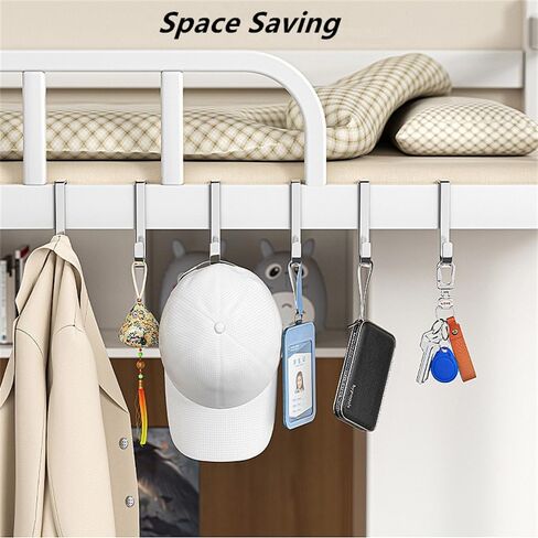 Cabinet Door Hooks, Double Hooks Storage， Over Door Shower Hook, Stainless Steel Over Door Hook for Kitchen, Hanger Hook for Bathroom, Closet, Cabinet Cupboard, Shower, Drawer, Wardrobe in Saudi Arabia