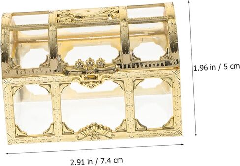 6 قطع صندوق الكنز صندوق الحلوى صندوق الكنز المربع صندوق الكنز الصغير حاوية الكنز الصغيرة الفاخرة صندوق الكنز الصغير صندوق القراصنة هدايا الحفلات حقيبة شفافة بلاستيكية العروس عيد الميلاد in Kuwait