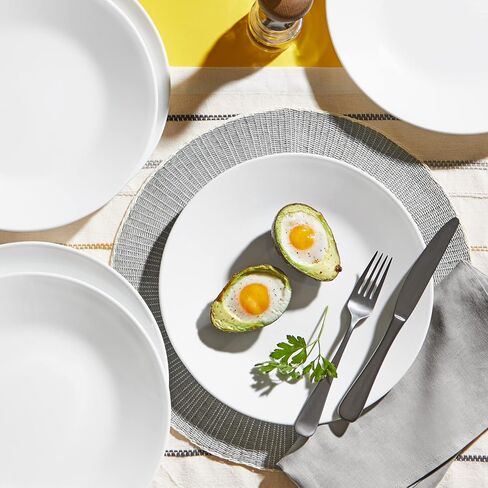 Corelle Vitrelle 4-Pieces 8.5" Glass Salad/Appetizer Plates, Chip & Crack Resistant Glass Dinnerware Set Plates, Bella Faenza in Saudi Arabia