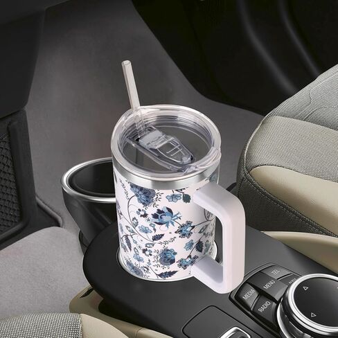 40 oz Tumbler with Handle and Straw, Stainless Steel Insulated Tumbler with Leak Proof Lid and Straw Lid,Reusable Water Bottle Vacuum Travel Coffee Mug Cup,Dishwasher Safe Keep Drinks Cold and Hot in Saudi Arabia