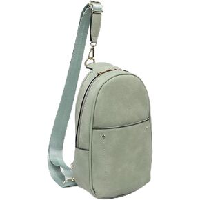 Jen & Co. Pamela - Adjustable Strap - Vegan Leather Sling Bag Purse