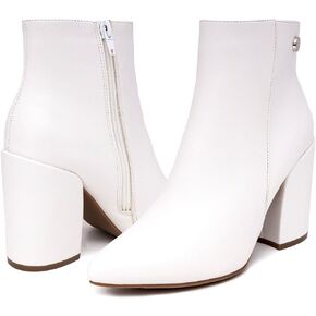 NAUTICA Women's Heeled Ankle Bootie with Pointed Toe, Block Heel, and Side Zipper for Winter - Yeva