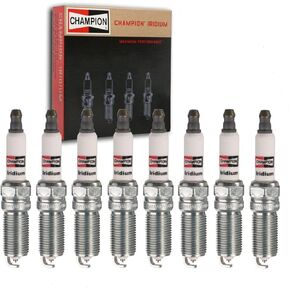 8 pc Champion Iridium Spark Plugs compatible with Ford F-150 5.0L V8 2011-2017