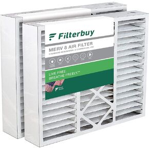 Filterbuy 22x24x5 Air Filter MERV 8 Dust Defense (2-Pack), Pleated HVAC AC Furnace Air Filters Replacement for Amana and Goodman (Actual Size: 22.06 x 23.94 x 5.25 Inches)