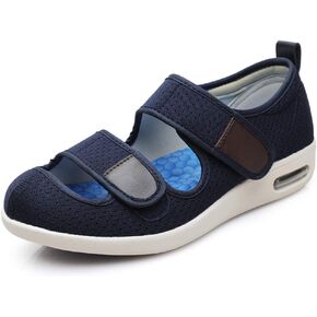 Mei MACLEOD Womens Wide House Shoes Memory Foam Arch Support Slipper for Elderly Swollon Feet Diabetic Indoor Outdoor Shoes