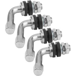 for Bolt in Valve stem 4pcs 90 Degree Angle Tire Valve Stems for Car Motorcycle Tyre Alloy Wheel Steel Valve stem 4 Piece 90 Angled tyre Valve Alloy Wheel Angled valves JDM Wheel valves