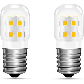 LED 8206232A Microwave Light Bulb Glass Cover 2W 120V E17 Base for Whrilpool GE Microwave Stove Range Appliances, Replaces 1890433 8206232 AP4512653 Warm White 2-Count
