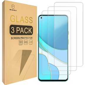 Mr.Shield [3-Pack] Designed For OnePlus 9 / OnePlus 9 5G [Upgrade Maximum Cover Screen Version] [Tempered Glass] [Japan Glass with 9H Hardness] Screen Protector with Lifetime Replacement