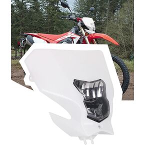 JFG RACING Dirt Bike Leadlight 12V 35W Motorcycle Headlight For CRF450L 2019-2020, CRF450XR 2019-2020, RED