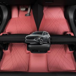 EKR Custom Fit Tucson Floor Mats for Select Hyundai Tucson 2016 2017 2018 - Full Set,Leatherette (Black)