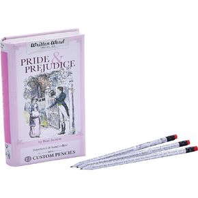 Written Word Pencil Co. Classic Story Pencils, 12 Pack, Pride and Prejudice