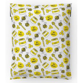 Honey Bee Poly Mailers 10x13 (50 Pack) - Self Sealing Shipping Envelope Bags