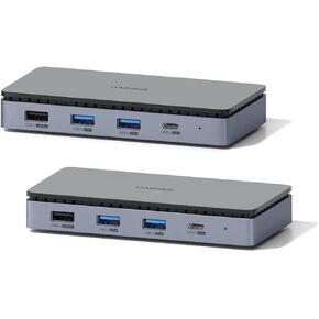 Hagibis Dual Display USB C Docking Station, Delicate USB C Hub 8 in 1 Type C Dongle Adapter with 4K@60Hz HDMI, 100W PD3.0, Gigabit RJ45, USB 3.0 (DK1701A)