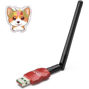 Class 1 Long Range Bluetooth Adapter for PC, QGOO USB Bluetooth Adapter for PC 5.3+EDR, Bluetooth Dongle Bluetooth Receiver Support Windows10/8.1/8/7（red-249）