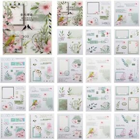 Vintage Sticker Book for Junk Journals,10 Sheets Washi Sticker 10 Sheets Pet Stickers for Scrapbooking Journaling Supplies Flowers and Quotes Vintage Scrapbook Stickers for Adults DIY Art Paper Crafts