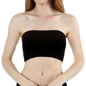 Zenana 2-Pack Bandeau Strapless Seamless Tube Bras