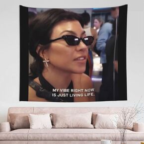 APOJDSN Kourtneys Kardashians نسيج مضحك ميمي نسيج بلدي فيبي الآن هو مجرد الحياة الحية نسيج غرفة الكلية نزل النوم غرفة نوم ديكور الحفلات 60x51in in Kuwait