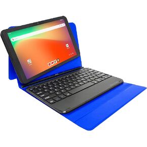 Prestige Elite 10QH Android 13 10.1 Inch HD IPS Tablet, 64GB Storage, 2GB RAM with Detachable Keyboard Case - Black