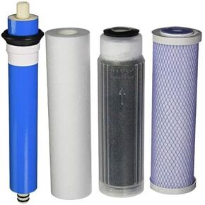 CFS – Reverse Osmosis Deionization 10" Replacement Filter Kit Includes Sediment, Carbon, Color Indicating DI Cartridges Compatible with Aquatic Life – Removes Bad Taste (Filter Kit)
