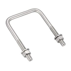 uxcell Square u-Bolts 2Pcs 1.77"(45mm) Inner Width 70mm Length M6 304 Stainless Steel U Bolt with Nuts Washers for Boat Trailer