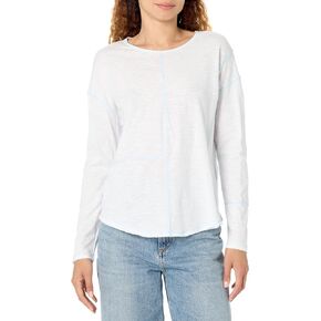 DKNY Women's Everyday Essential Contrast Stitching Top