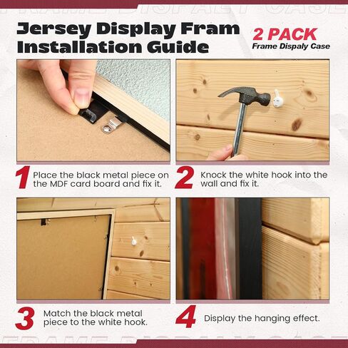 2 Pcs Jersey Display Case 30 x 20 Inch Shadow Box for Jersey Large Jersey Frame for Wall Display Shirt Frame Display Case for Basketball Baseball Soccer Hockey Football Sports Uniform in Saudi Arabia
