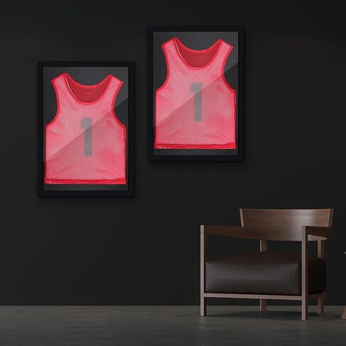 2 Pcs Jersey Display Case 30 x 20 Inch Shadow Box for Jersey Large Jersey Frame for Wall Display Shirt Frame Display Case for Basketball Baseball Soccer Hockey Football Sports Uniform in Saudi Arabia