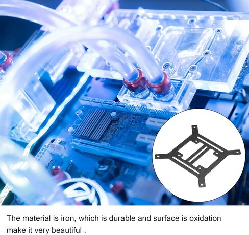 MECCANIXITY Water Cooling Pump Radiator Support Holder, Flat Water Pump Bracket 120x120x1.4mm Black Pack of 2 in Saudi Arabia