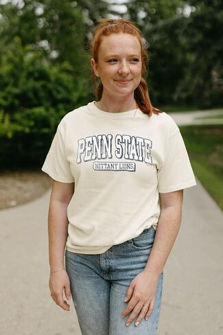 Blue 84 NCAA Officially Licensed T-Shirt Ivory Dyed Ringspun Vintage in Saudi Arabia