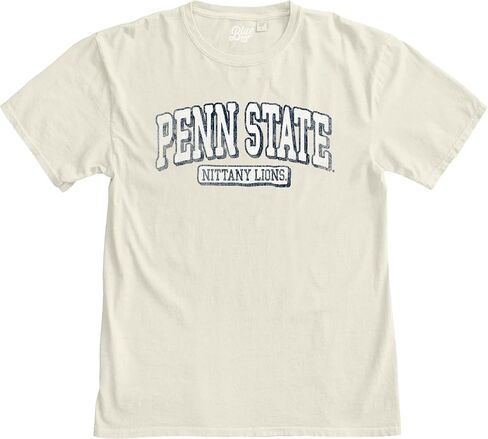 Blue 84 NCAA Officially Licensed T-Shirt Ivory Dyed Ringspun Vintage in Saudi Arabia
