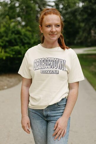 Blue 84 NCAA Officially Licensed T-Shirt Ivory Dyed Ringspun Vintage in Saudi Arabia