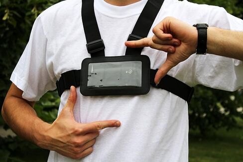 Use Mobile Phone as Action Camera - Splashproof and Secure Body Chest Mobile Phone Holder Mount Harness Strap in Saudi Arabia