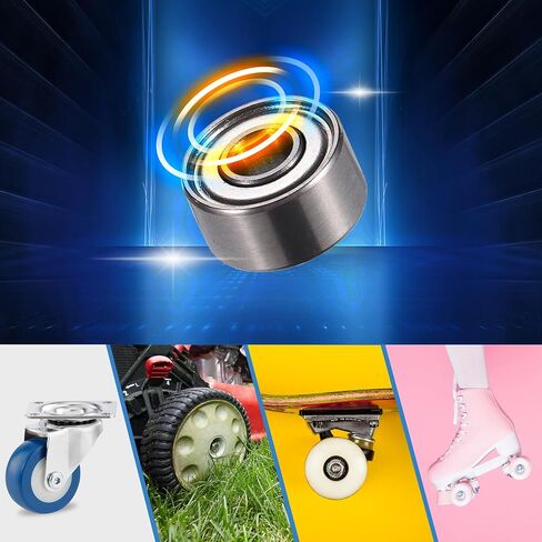 ACROPIX 693ZZ 3x8x4mm Double Metal Shield Single Row Deep Groove Ball Bearings Silver Tone - Pack of 20 in Saudi Arabia