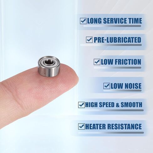 ACROPIX 693ZZ 3x8x4mm Double Metal Shield Single Row Deep Groove Ball Bearings Silver Tone - Pack of 20 in Saudi Arabia