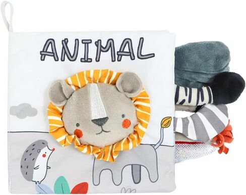 Baby Cloth Books, Touch & Feel Soft Crinkle Interactive Book, Early Development Activity Stroller Toys for Infants and Toddlers(Elephant) in Saudi Arabia