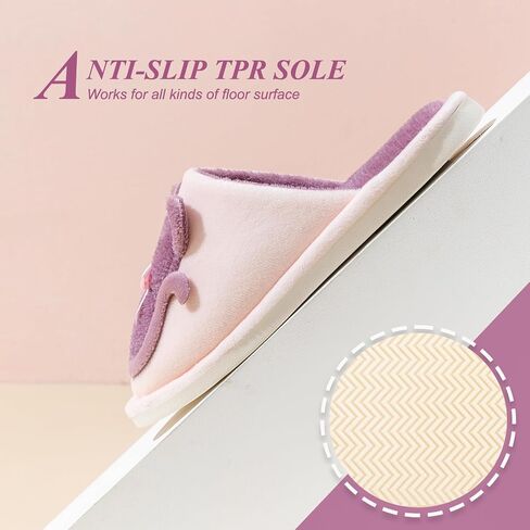 Indoor Winter Scuff Slippers for Women, Adorable Warm Slippers in Saudi Arabia