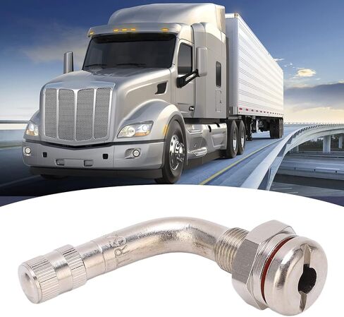 Valve Stem, Truck Tire Valve Stem OE Standard Easy Installation TR543E Aluminum 75 Degree Bent for 9.7mm Hole in Saudi Arabia