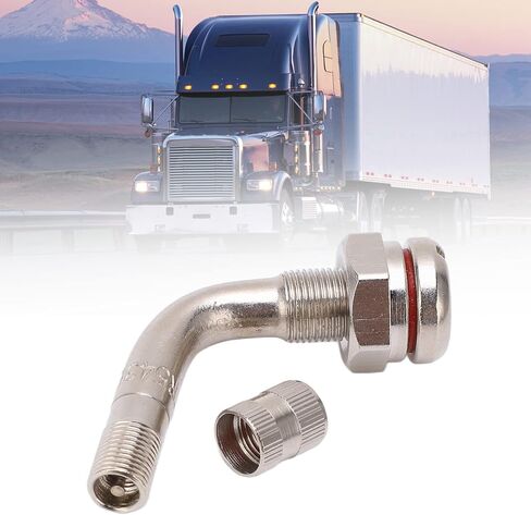 Valve Stem, Truck Tire Valve Stem OE Standard Easy Installation TR543E Aluminum 75 Degree Bent for 9.7mm Hole in Saudi Arabia