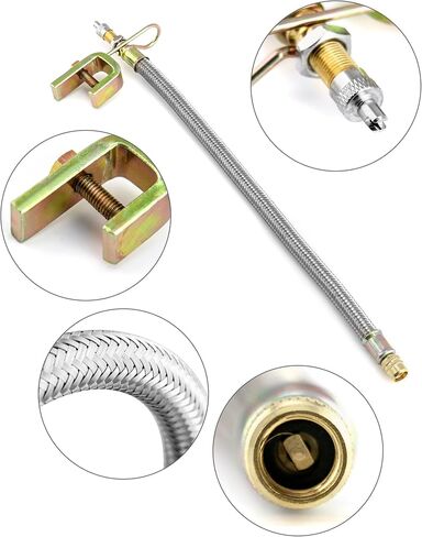 QWORK Valve Stem Extension Kit for Cars, RVs, Bicycles, and More - 4pc Stainless Steel + 6pc Brass, 7" and 12" Lengths, 45°, 90°, and 135° Angles in Saudi Arabia