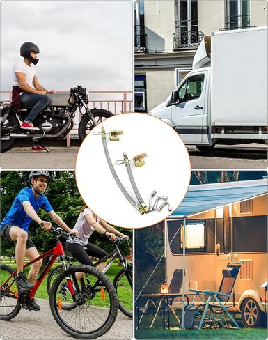 QWORK Valve Stem Extension Kit for Cars, RVs, Bicycles, and More - 4pc Stainless Steel + 6pc Brass, 7" and 12" Lengths, 45°, 90°, and 135° Angles in Saudi Arabia