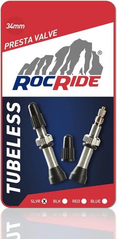 Tubeless Presta Valve Stems for Bike Tire Rims. Mountain and Road Bicycles. Black and Silver. in Saudi Arabia