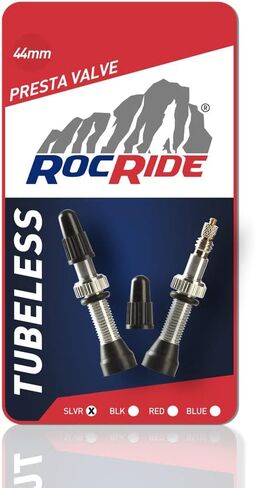 Tubeless Presta Valve Stems for Bike Tire Rims. Mountain and Road Bicycles. Black and Silver. in Saudi Arabia